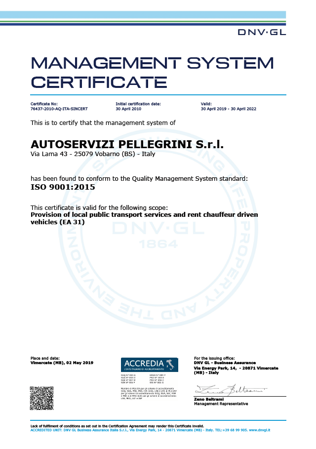 Certificato Iso